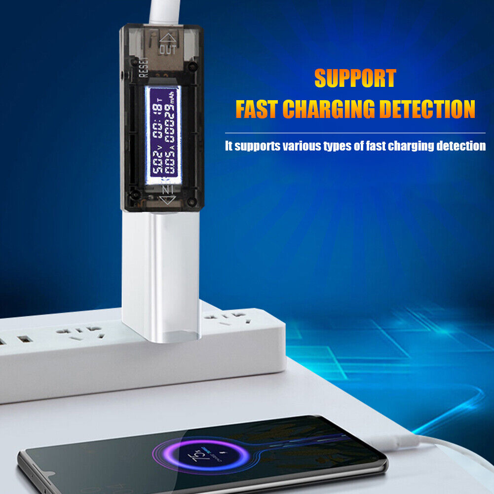 USB Tester 3.2-10V 0-3A DC Digital Volt Amp Meter Tester Charger Indicator