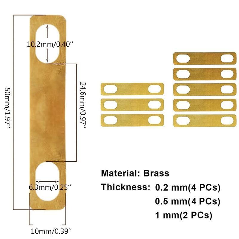 0.2mm 0.5mm 1mm Thickness Replacement Gasket for Guitar Bass Bolt-on Neck Repair