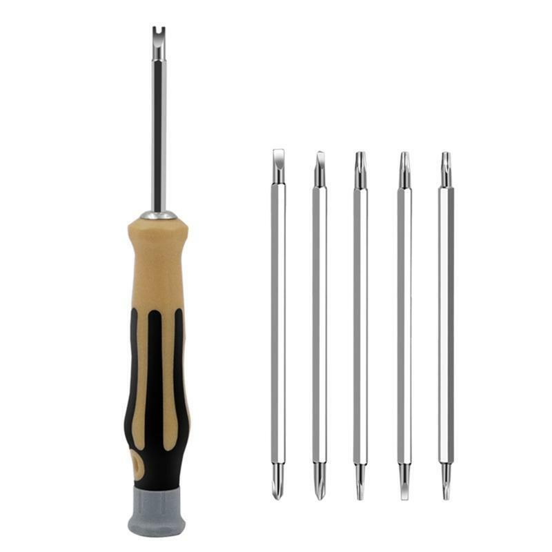 7 Pcs Screwdriver Bit Set Strong Magnet Screwdriver Kit Double Head Blades