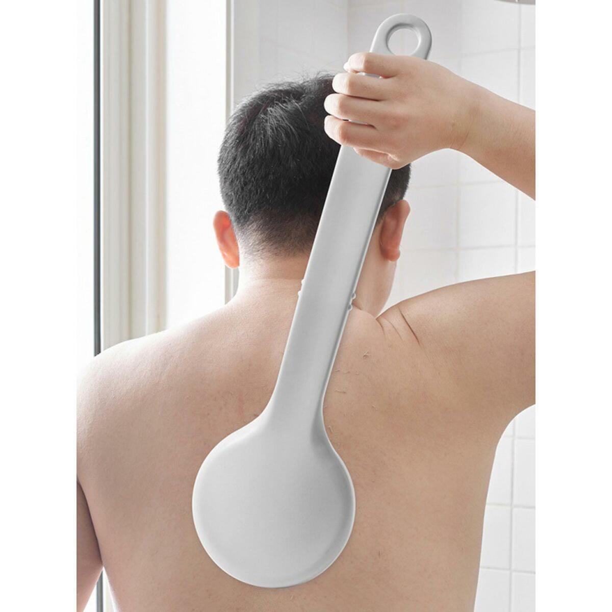 Fityle Lotion Applicator Body Wash Brush with  Handle for Back Legs