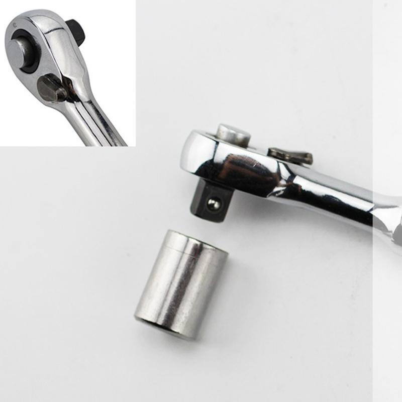 Practical 1/4 Inch Spanner Ratchet Wrench w/ 5° Movement 72 Teeth Wrench for Car
