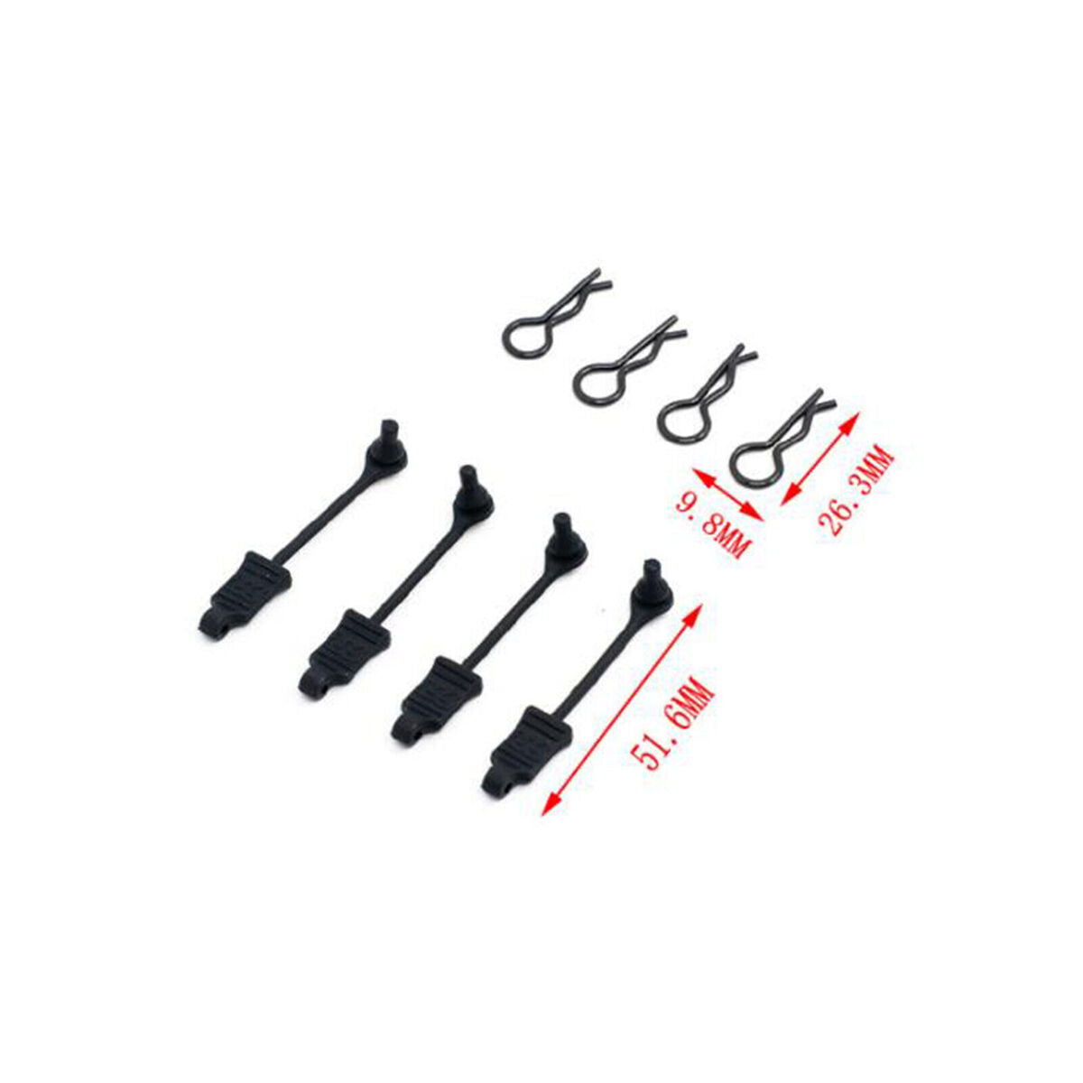 Body Clip Retainer Shell Fixed Buckle Lock for 1/7 1/8 Mojave Kraton RC Car A2UK