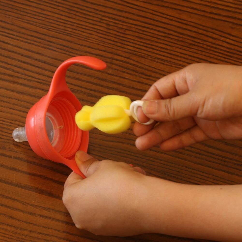 Baby Nipple Brush 360 Degree Rotating Pacifier Cleaner Feeding Bottle Brushes