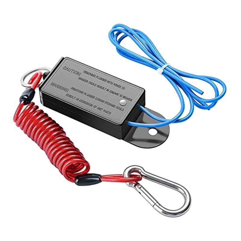 Electromagnetic Switch 4ft Breakaway Coiled Cable with Brake Switch for Trailer