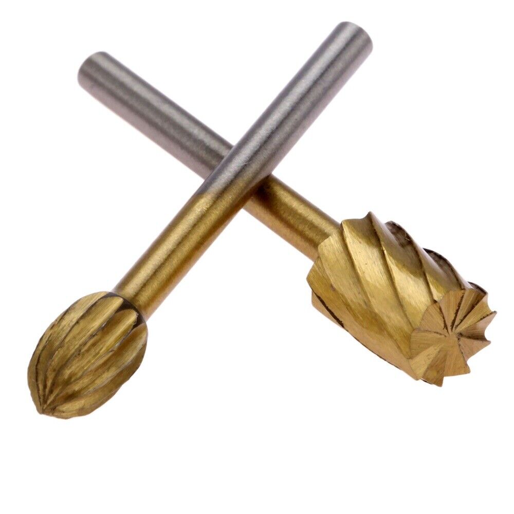 High Carbon Steel Milling Rotary Burr Router Bits Files Wood Cutter Carving Tool