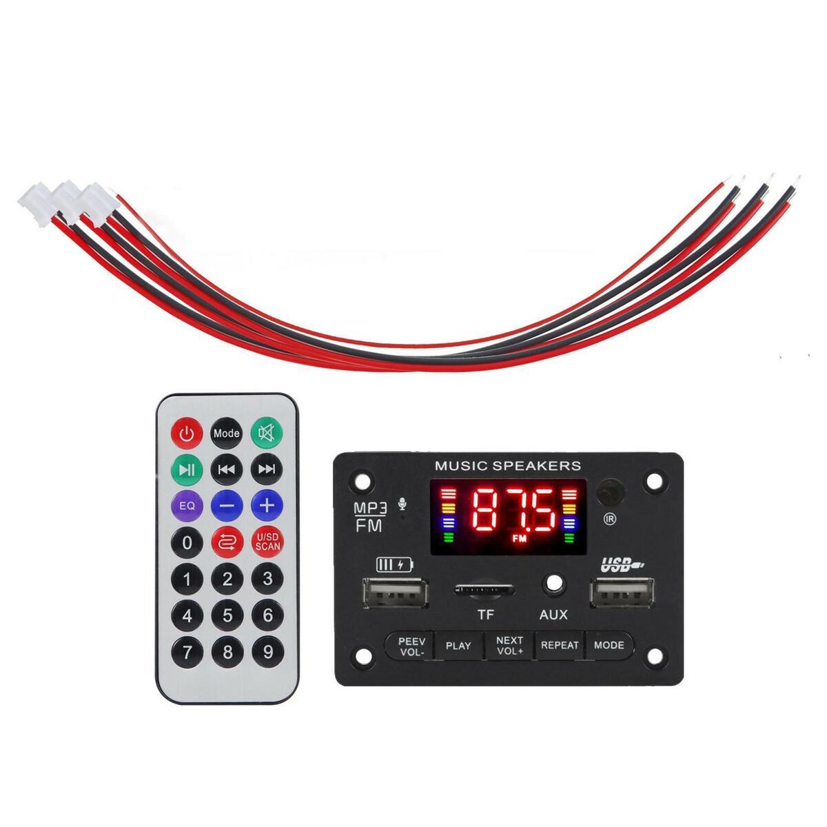 Car  MP3   Board Remote Control 12V AUX for Speaker