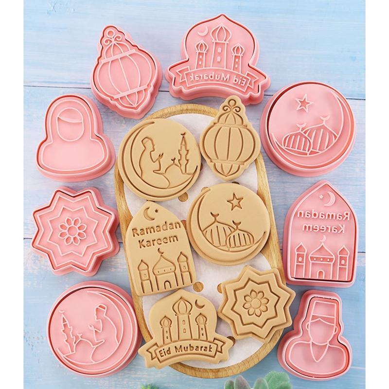 Set of 8 Baking Cookie Cutter Cookie Mold Baking Accessories for Eid Ramadan