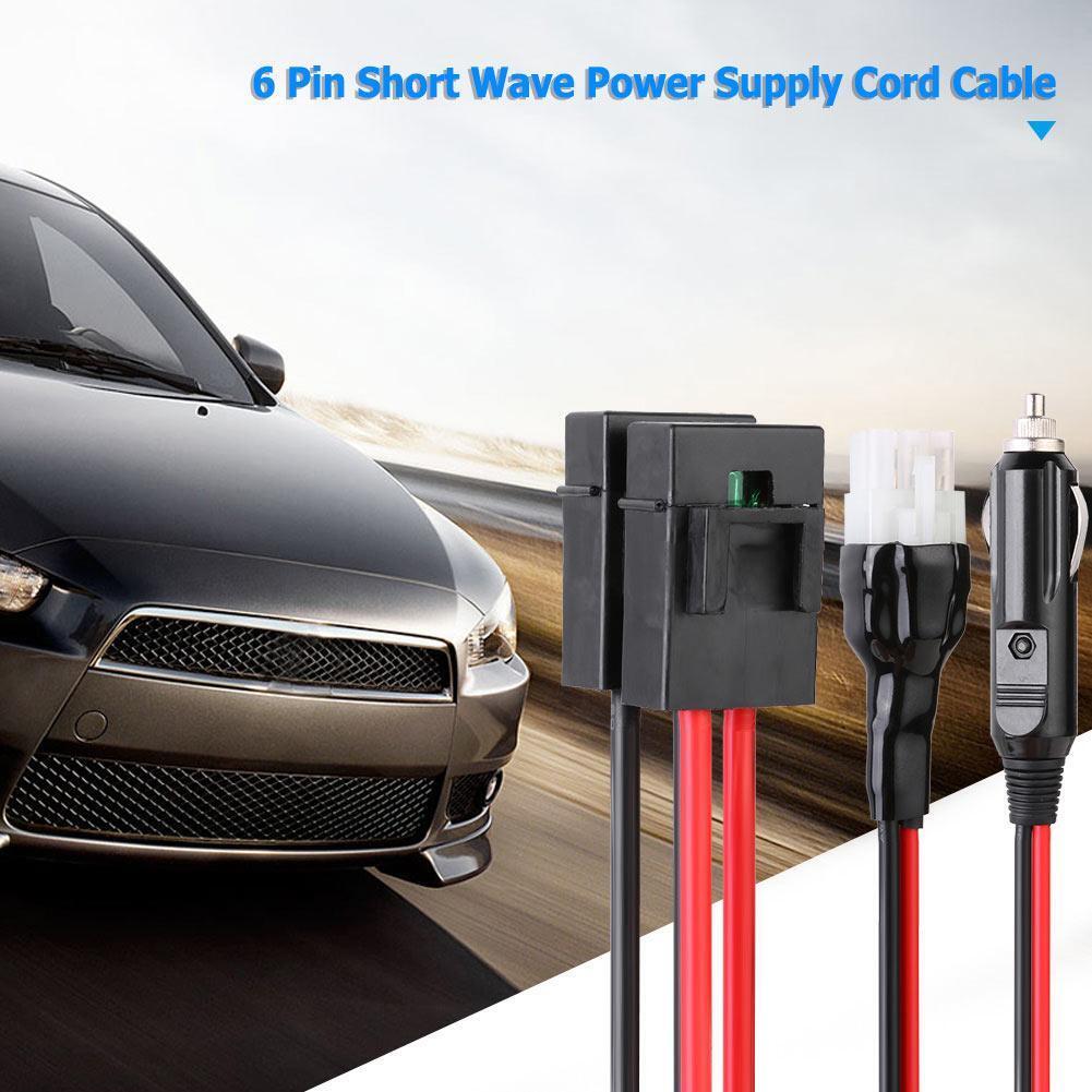 1.5m 30A 6Pin Short Wave Power Cable for Yaesu FT-857D/897D IC-725A/706