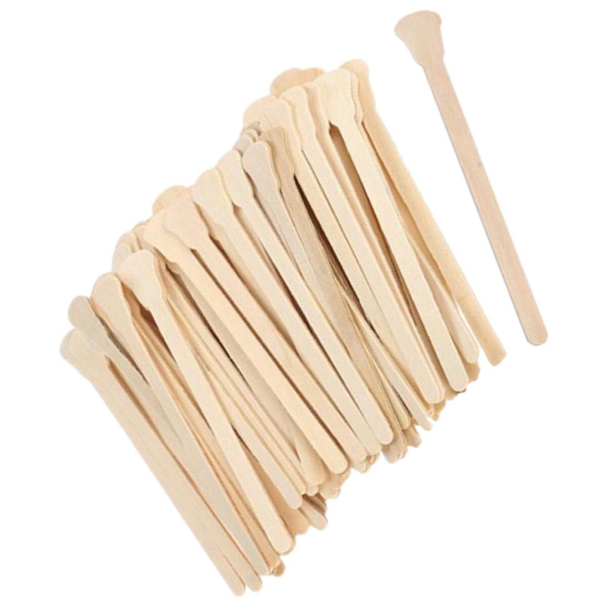 100Pcs Wooden Wax Sticks Multifunctional Wax Bean Accessories for Home Use