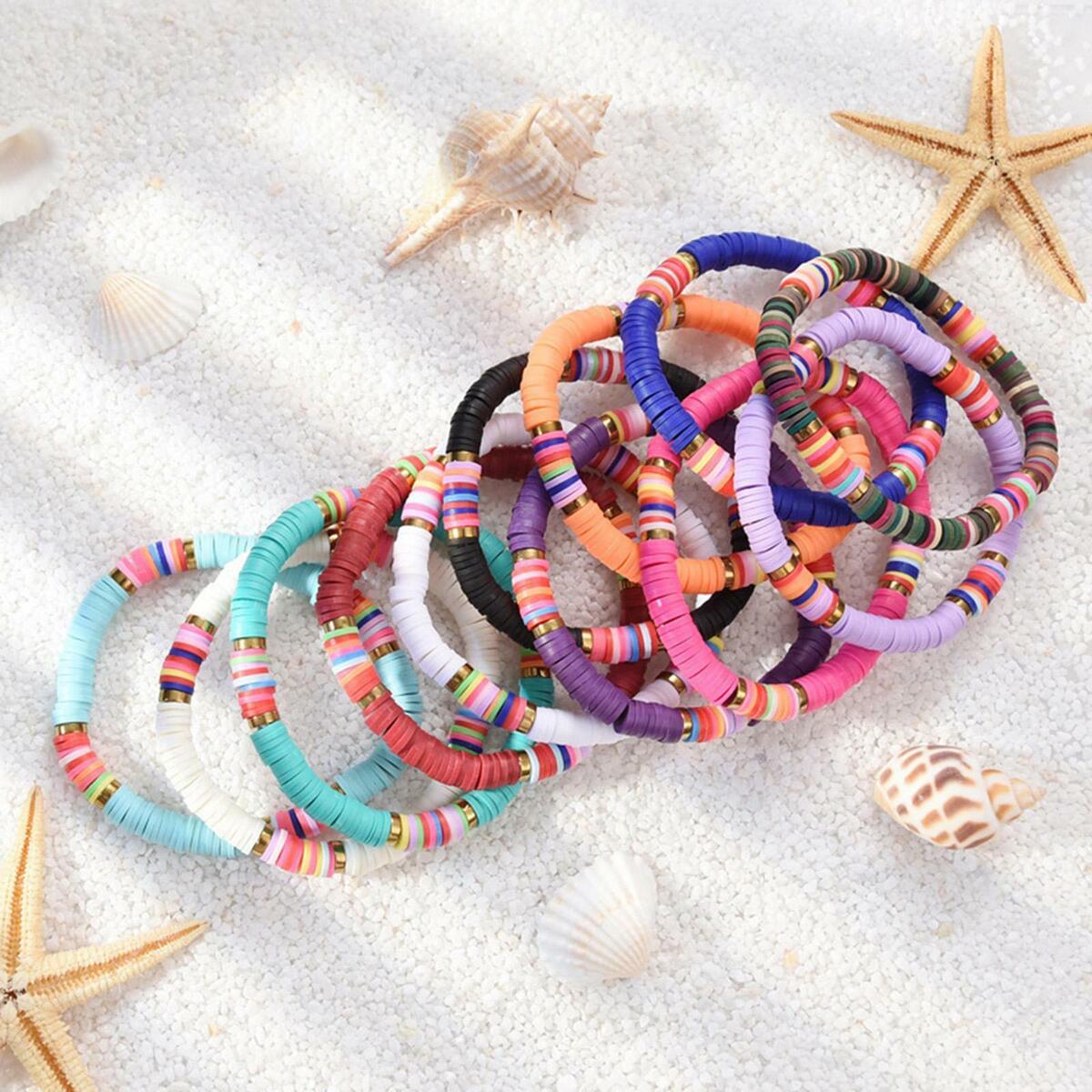 3712x Polymer Clay Spacer  for Necklace Jewelry Making Crafts Supplies