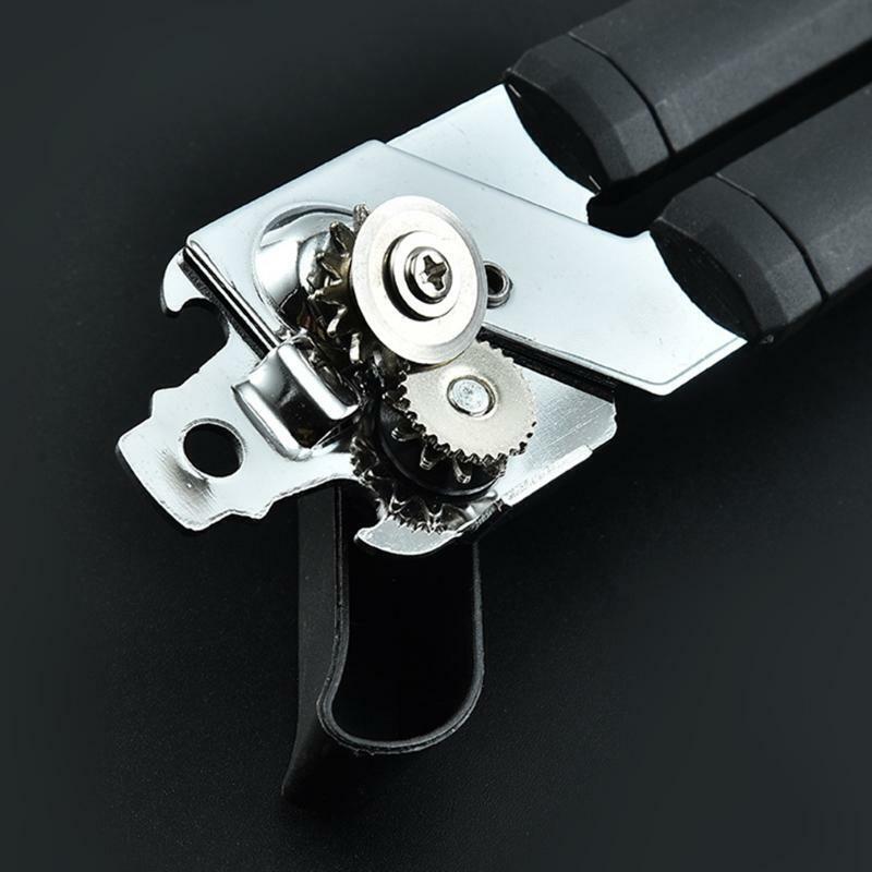 Can Openers with Comfortable Handle & Knob Smooth Edge Safely Cut Save Time Tool