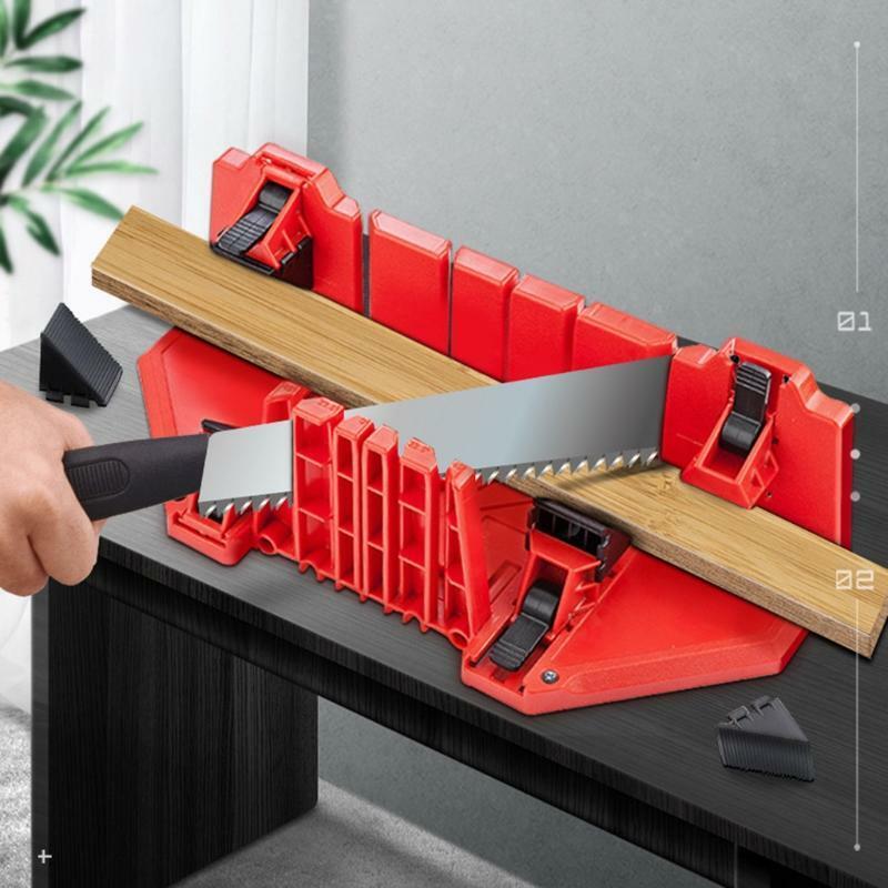Miter Saw Box 14'' Woodworking Back Saw 0/22.5/45/90 Degree Oblique Cutting Tool