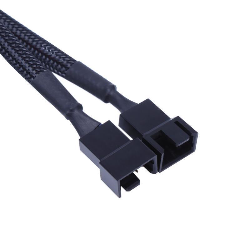 1 To 2 Way Y-Splitter Sleeved 4-Pin PWM Connector Fan Extension Adapter Cable