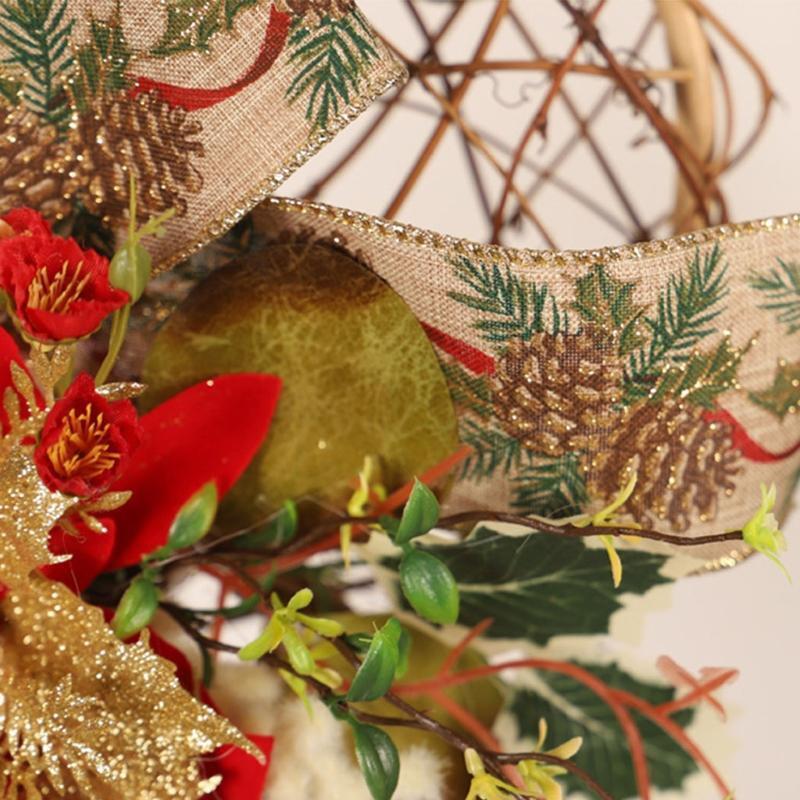 Christmas Wooden Wreath Exquisite Pendant for Party Front Door Home Decoration