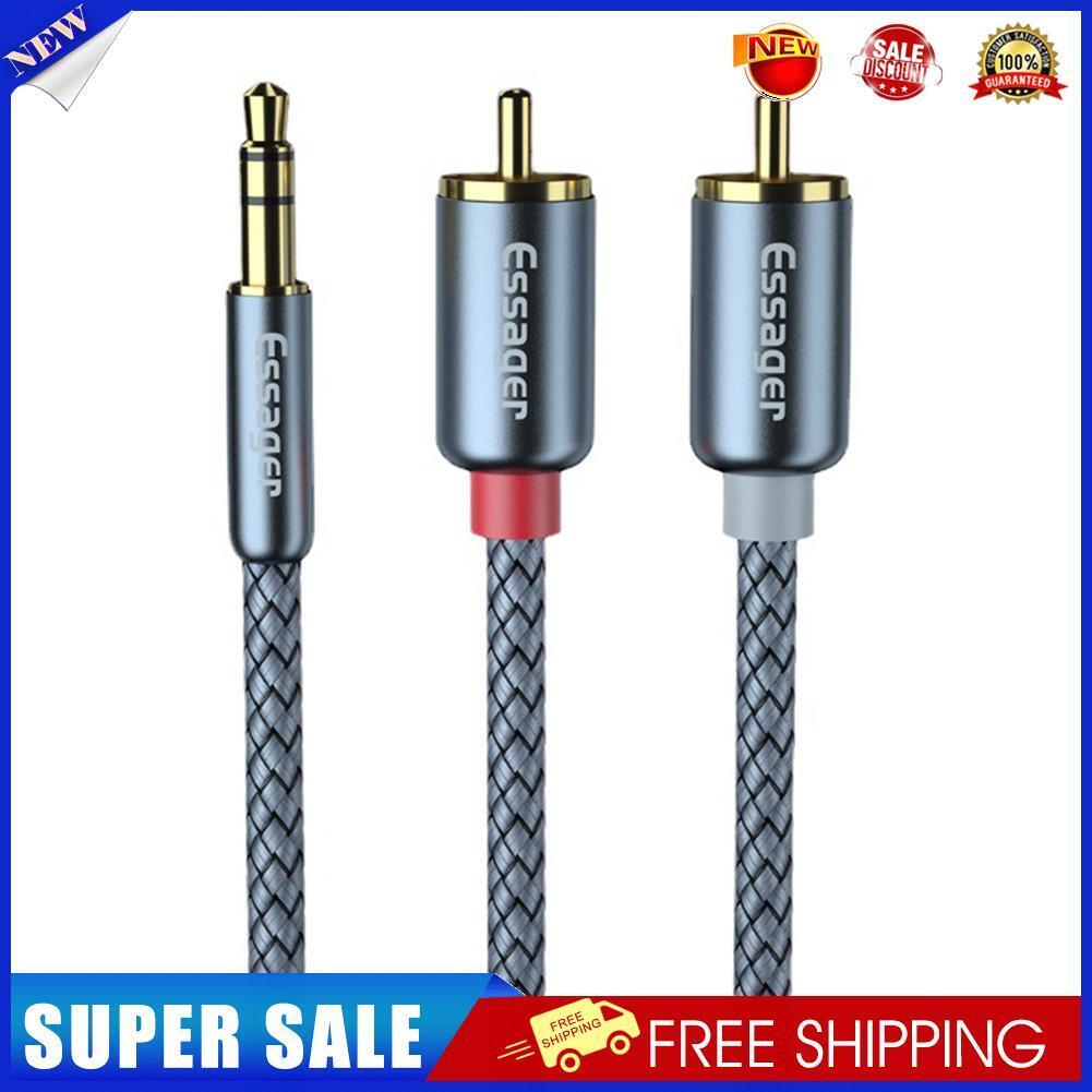 Essager RCA Aux Cable 3.5mm Jack to 2 RCA Audio Cable Y Splitter (5m)