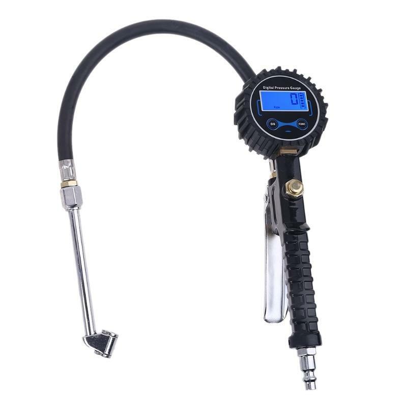 Car Digital Tire Inflator with Pressure Gauge Dual Head Air Chuck 32cm 12" Hose