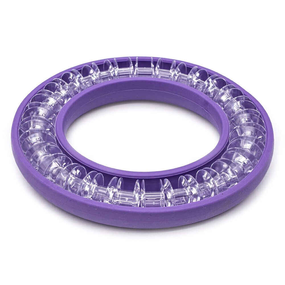 DIY Portable Bobbin Holder Silicone Round Sewing Needles Saver (Purple)