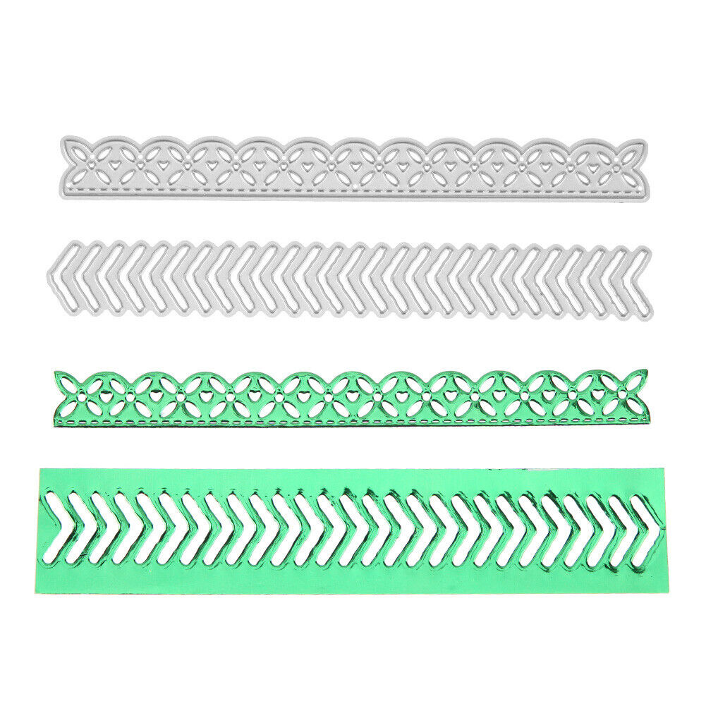 2pcs Lace Decorations Cutting Dies Stencils Scrapbook Embossing DIY Cards-2