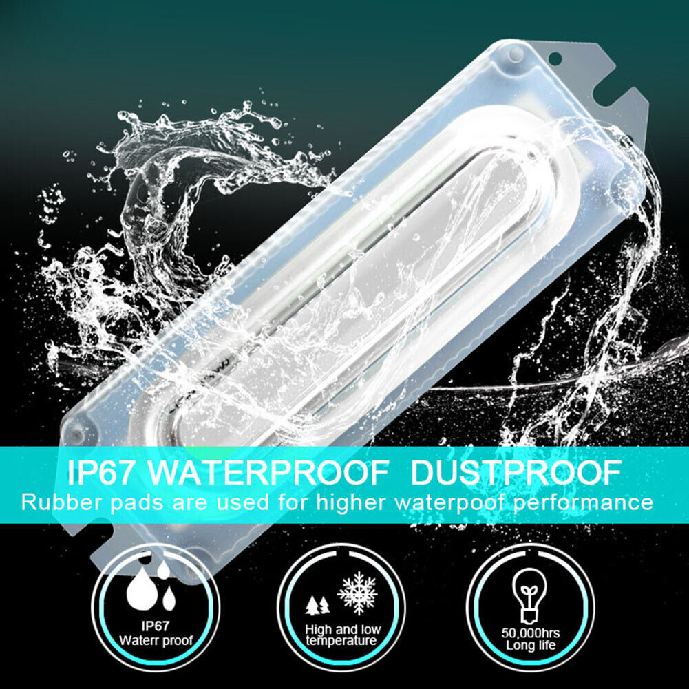 12V 1 to 4 COB LED Car Motorcycle Strobe Light Grill Flashing Lamp (White)