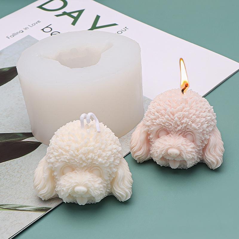 Cute Dog Head Mold Craft Cake Chocolate Clay Soap Decorating Family Safe Home
