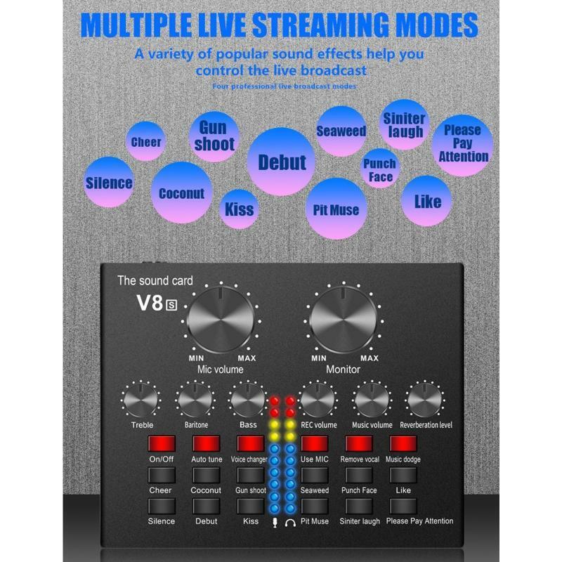Connect with Smartphone Audio USB External Mixer Sound Card Mixing Console