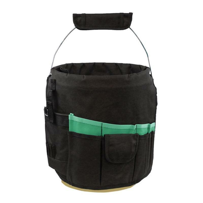 42 Pockets Garden Hand Multifunctional Tool Kits 5 Gallon Bucket Storage Bag