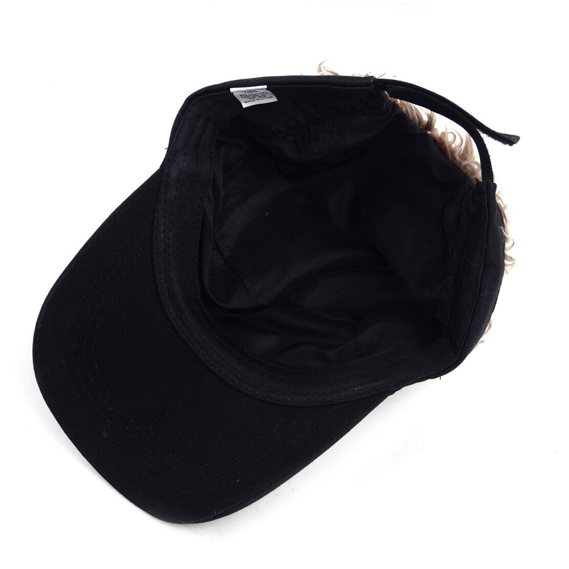 GRAY&BLACK Toupee Wig Hairpiece Baseball Hat Sun Visor Cap Adjustable Hook Li