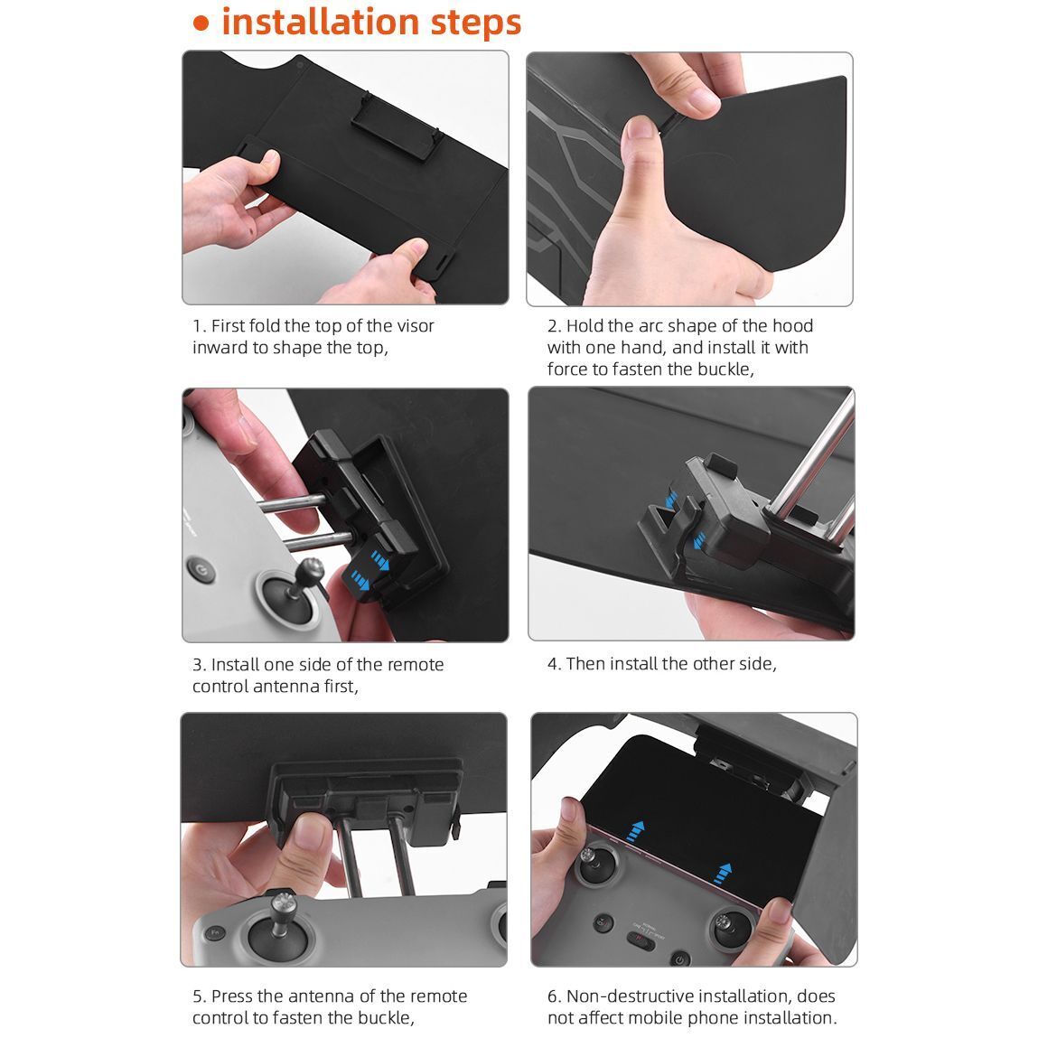 Control Sunhood Plastic For DJI Mavic 3/Mini 2/Air 2/Air 2S/Mini 3 Pro RC-N1