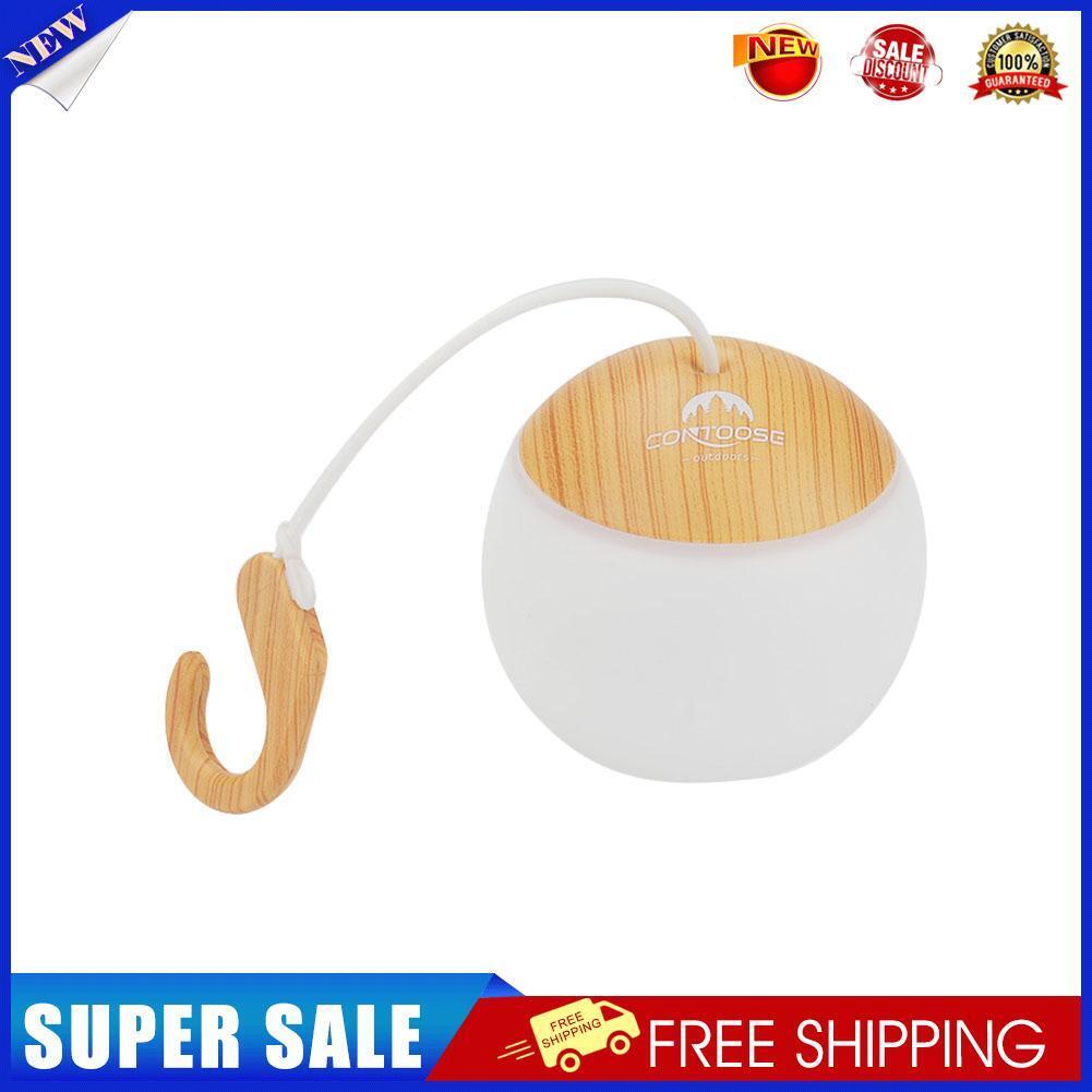 LED Lantern Lamp Hanging Outdoor Tent Emergency Camping Night Light (Wood)