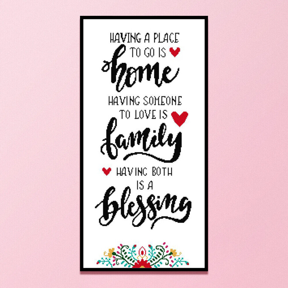 DIY Love Home Partial Cross Stitch Embroidery Canvas Home Wall Decorations
