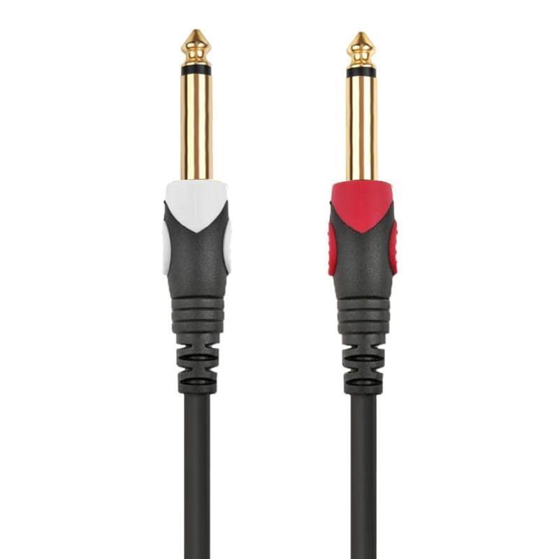 Dual 1/4 inch 6.35mm to Dual RCA Stereo Audio Interconnect Cable Patch Cable