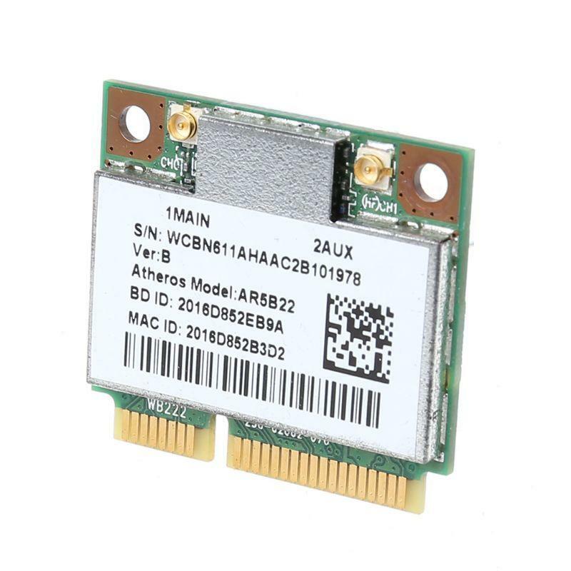 AR9462 AR5B22 WB222 Half Mini PCIe 300Mbps Bluetooth4.0 WLAN Wifi Wireless Card