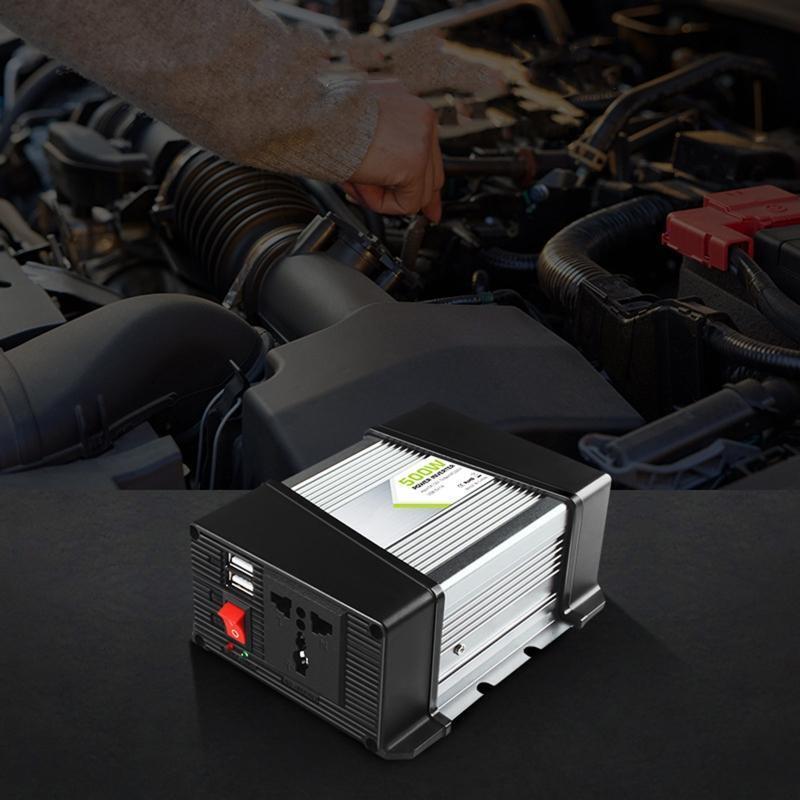 500W USB Charging Pure Sine Wave Inverter Car Power Converter Cigarette Lighters