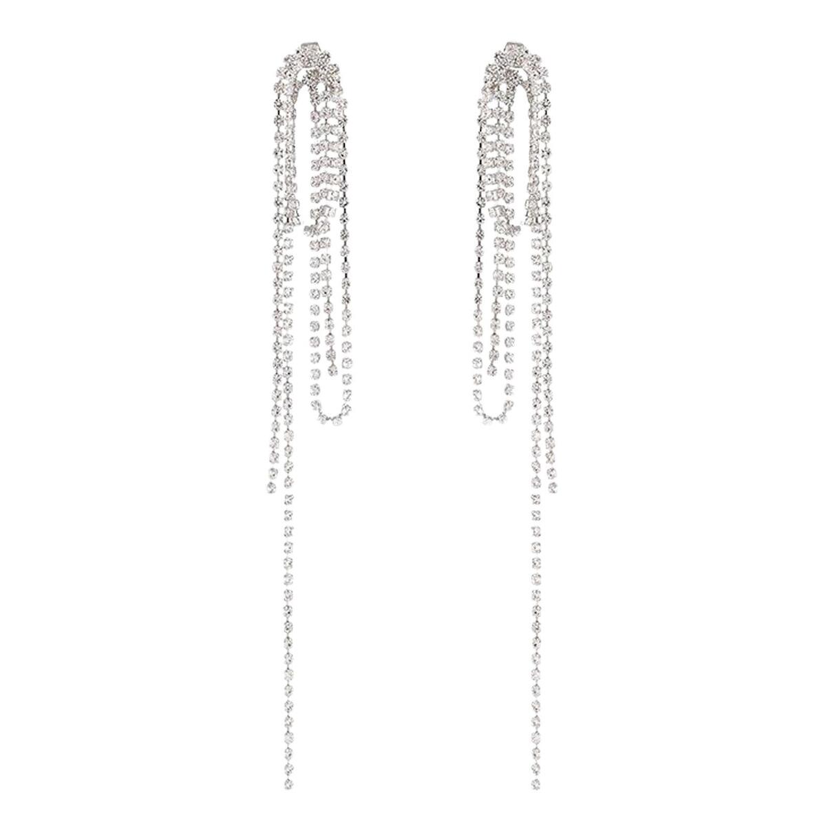 Women Long Tassel Earrings Ear Rings Drop Earring for Girls Bridal Party