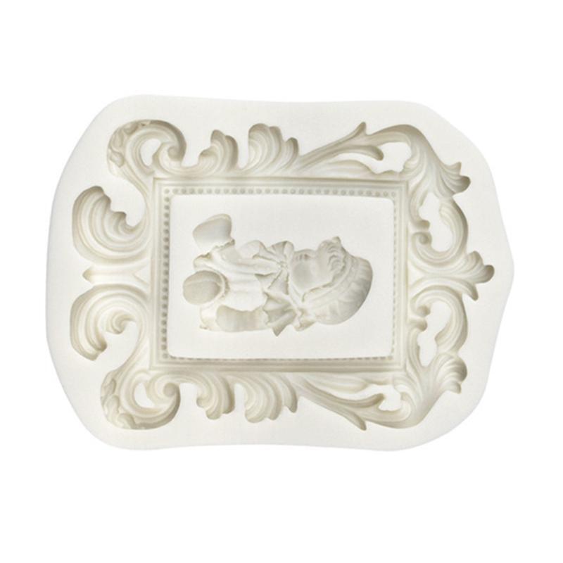 Soap Mold Chocolate Candy Mold European Style Frame Baby Cake Decoration Gift