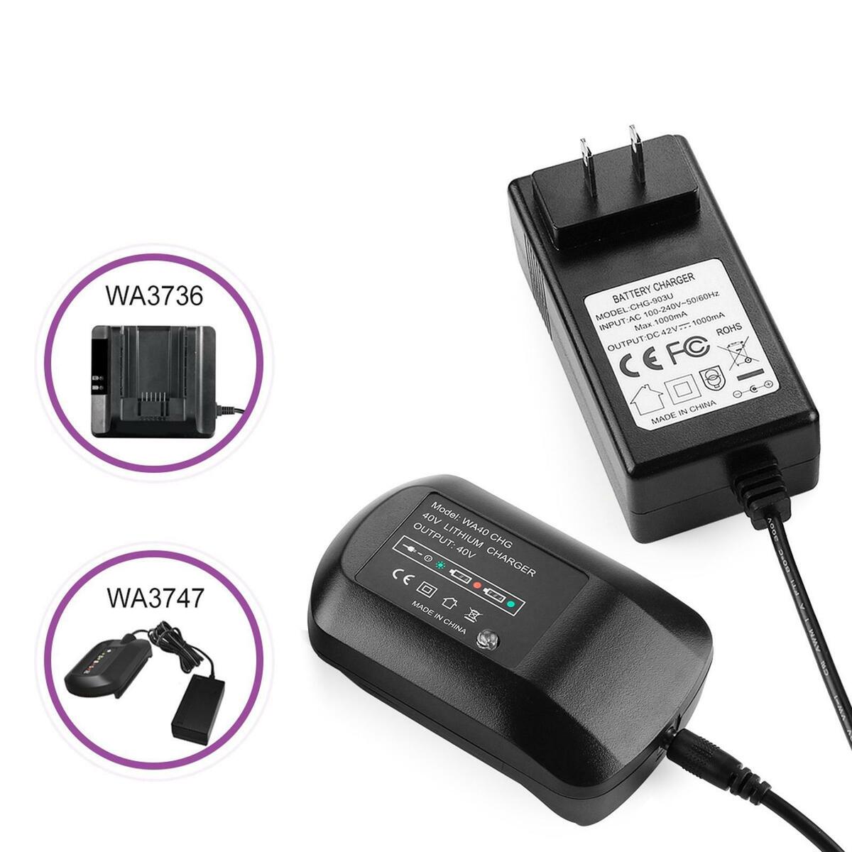 40V Universal  Battery Charger for WG380 WG580 Battery