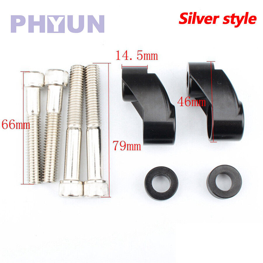 8pcs/set Chrome 39mm 49mm Front Turn Signal Relocation Kit For Sportster FXR FXD