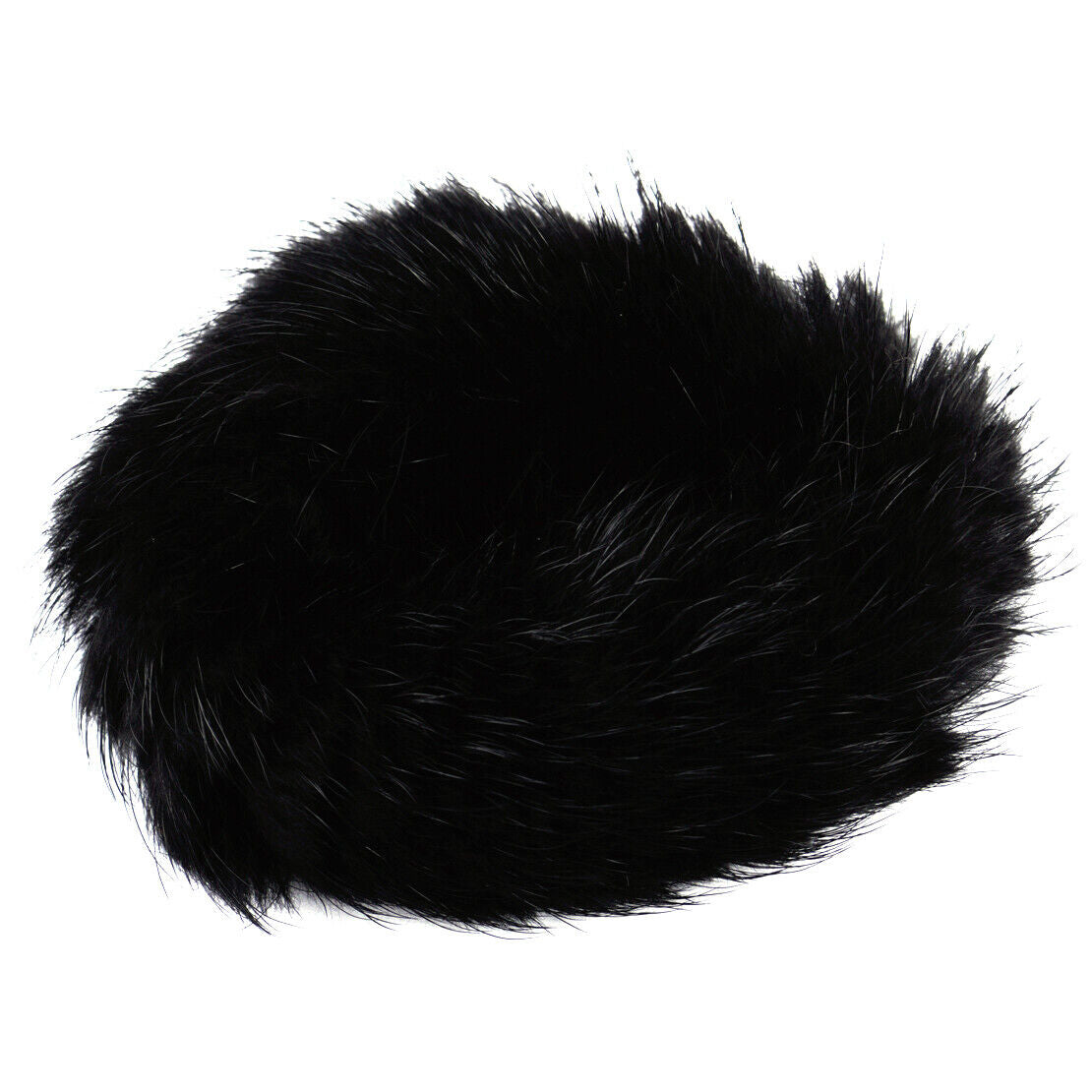 Black Real Mink Fur Hairband Ponytail Holder Elastic Rope Scrunchie Hair Band Li