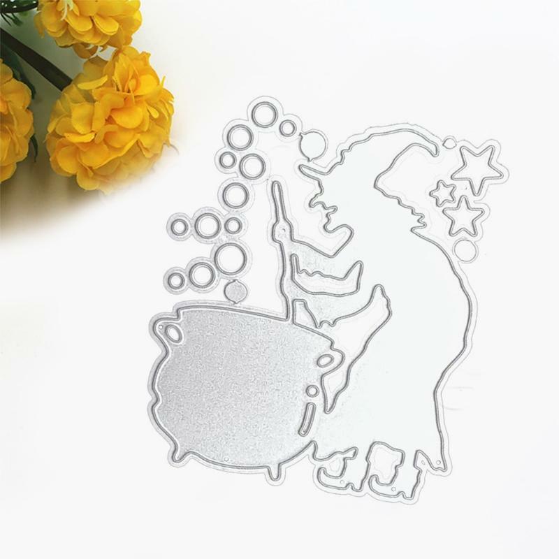 Halloween Witch Metal Cutting Dies Stencil DIY Scrapbooking Album Paper Template