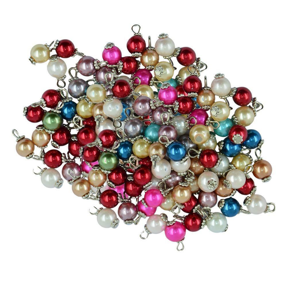 100 Pieces Colorful   Flat Daisy Charms Pendant Jewelry DIY