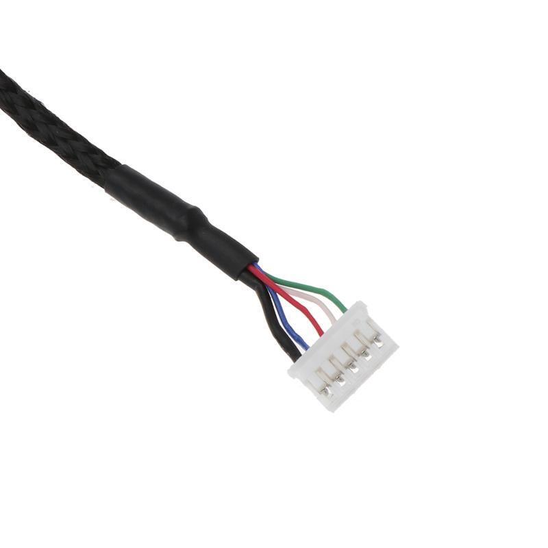Mouse Replacement Parts Durable Black Nylon Braided Line USB Cable Fit for G502