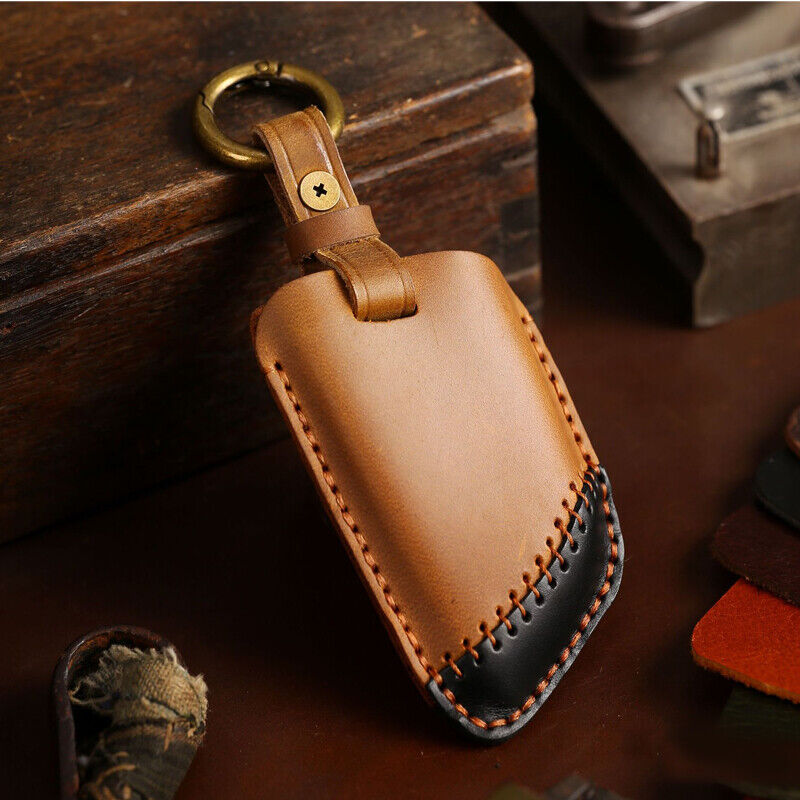 Fit for BMW X1 X2 X3 X4 X5 X7 Leather Car Key Fob Chain Case Cover Accessories