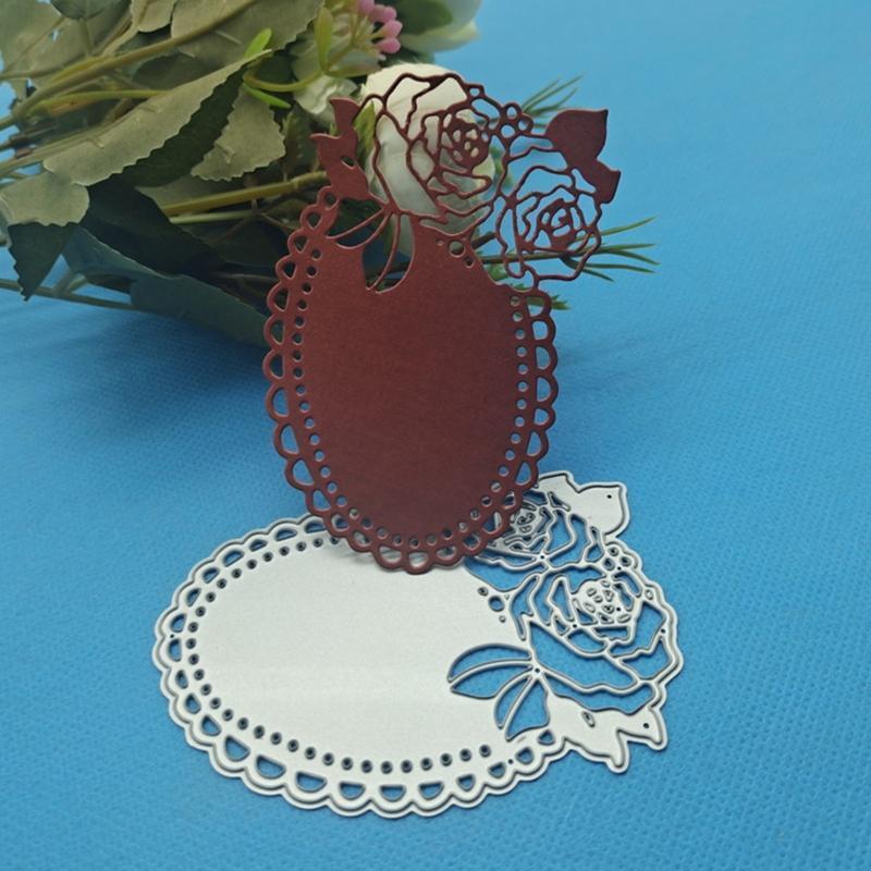 Makeup Mirror Metal Cutting Dies Stencil DIY Scrapbooking Album Paper Template