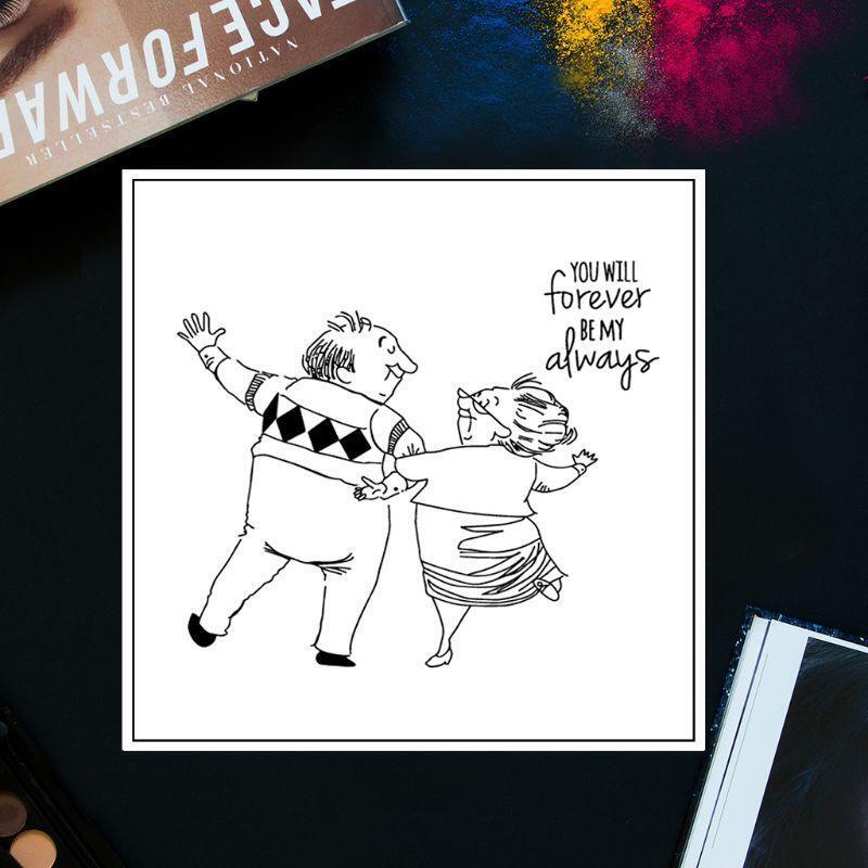 Dance Couple DIY Silicone Clear Stamp Cling Seal Scrapbook Embossing Album Decor