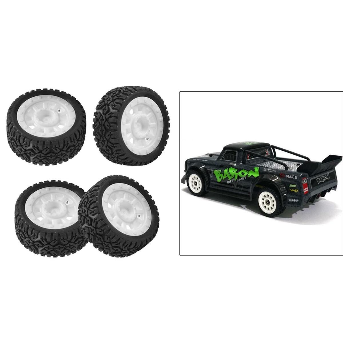 4pcs/set Flat Run Tires for SG-1603 SG-1604 RC DIY Upgrade Accessories