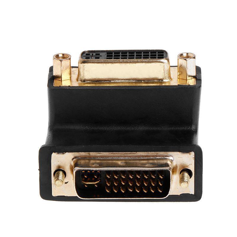 90 Degree Right Angled DVI 24+5 D DVI-I Digital Dual Link Male To Female Adapter