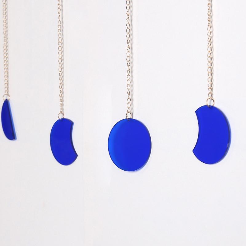 Moon Phase Garland Chain Pendant Acrylic Wall Hanging Ornament Art Crafts