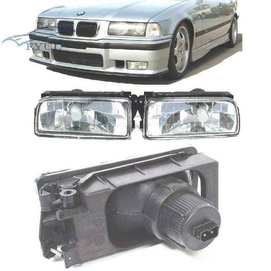 For BMW E36 3Series Corner Light Turn Signal + Fog Lights Lamps Crystal Lens Fit