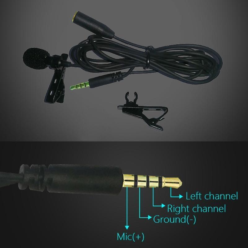4.92ft Length Microphone with Sponge Cap Protector Practical 3.5mm Jack