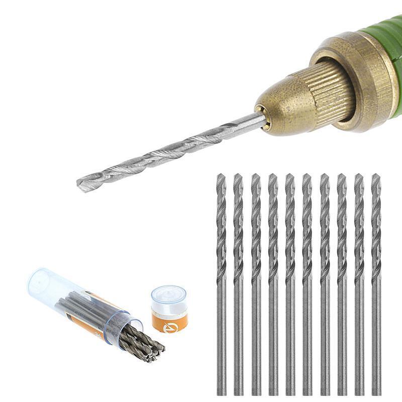 Multifunction 10 Pcs Tiny Micro HSS 2.4mm Straight Shank Twist Drilling Bit